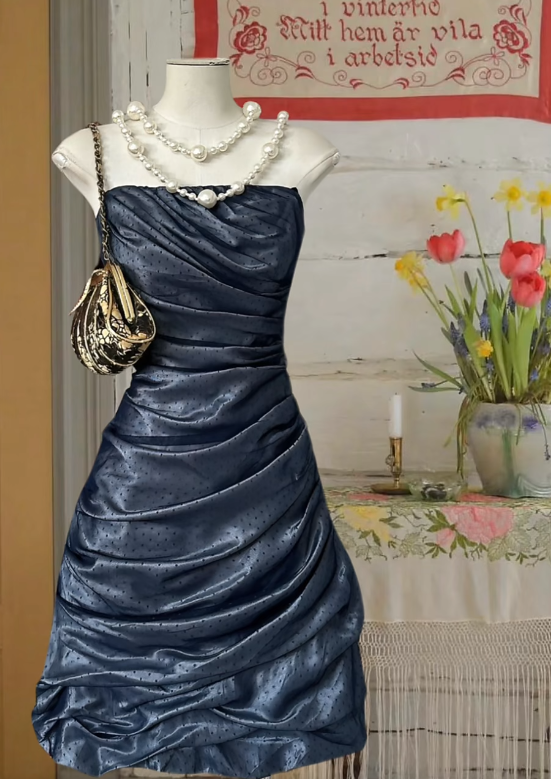 Fairy Strapless A-line Birthday Dresses Dark Grey Homecoming Dresses ED04404