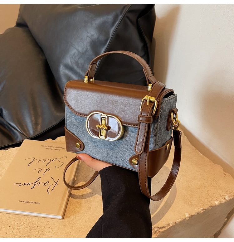 High-end contrast color crossbody bag ED0444