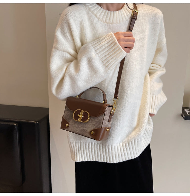 High-end contrast color crossbody bag ED0444