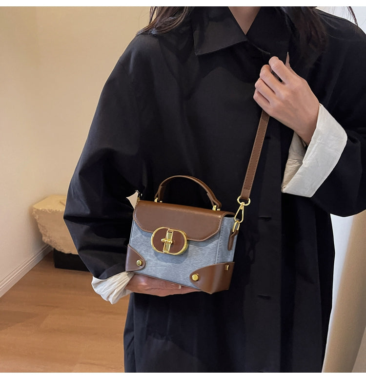 High-end contrast color crossbody bag ED0444