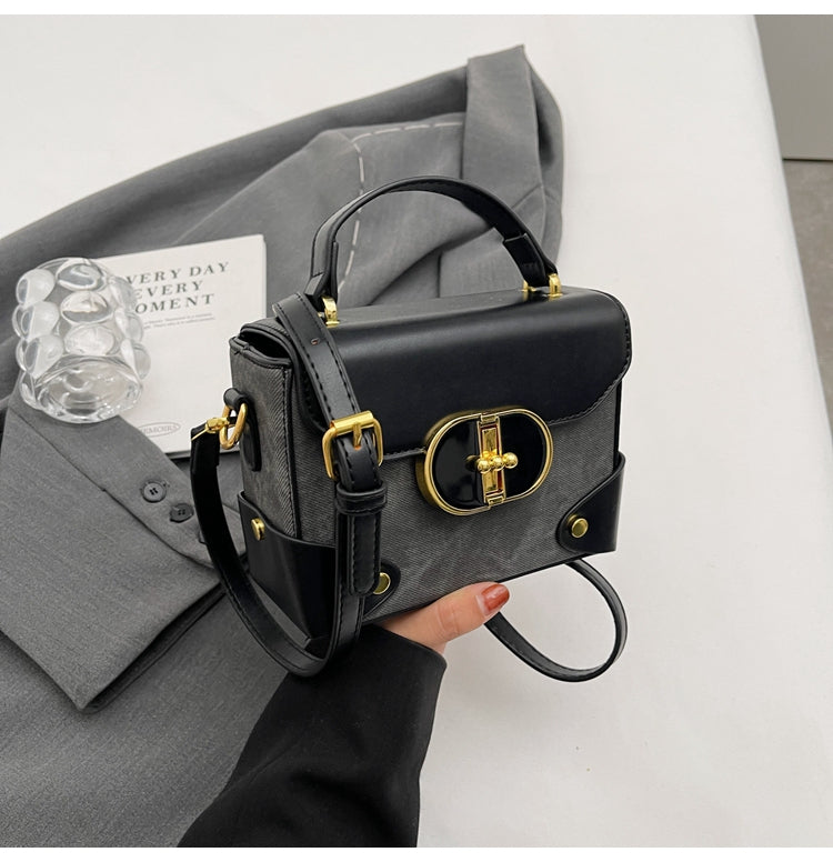 High-end contrast color crossbody bag ED0444