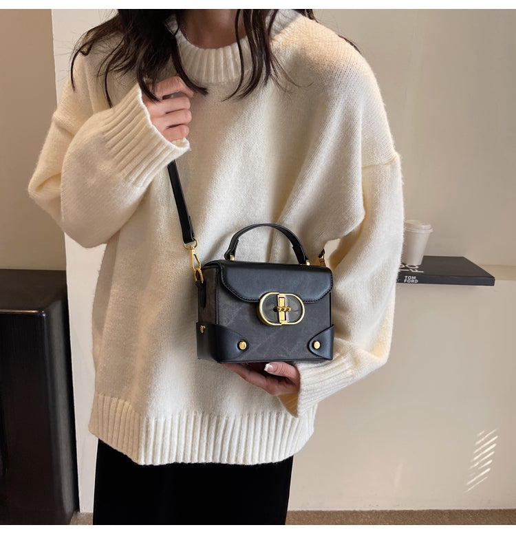 High-end contrast color crossbody bag ED0444