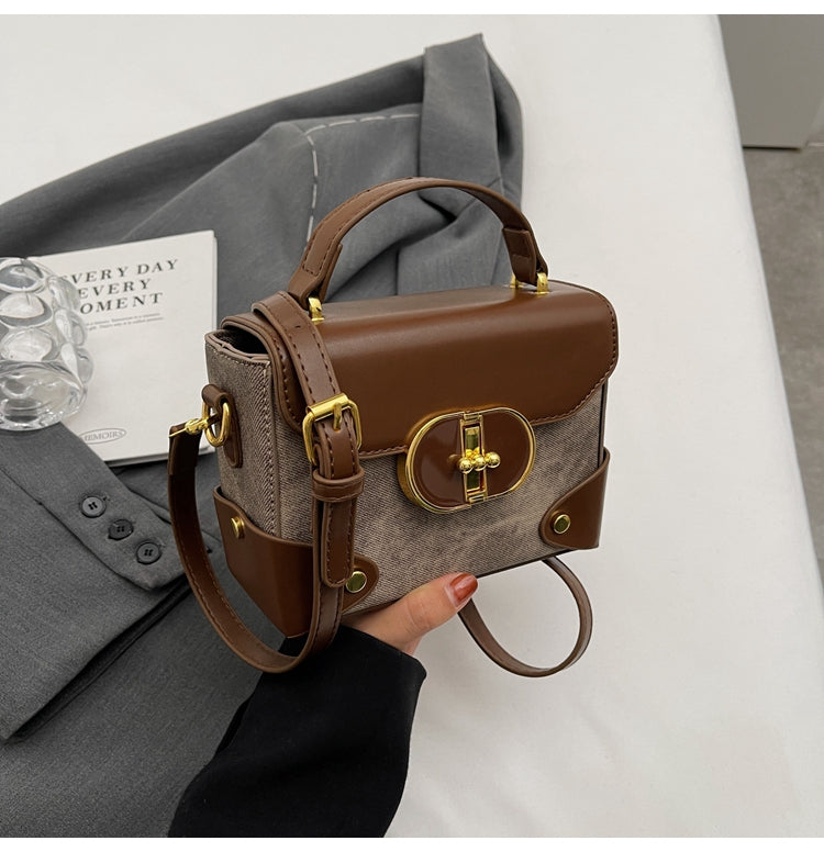 High-end contrast color crossbody bag ED0444