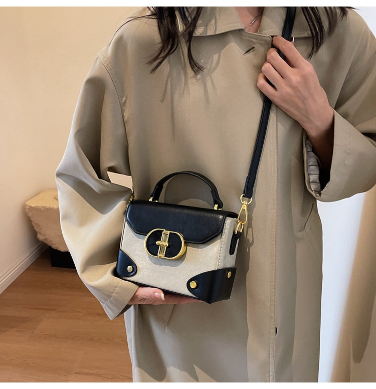 High-end contrast color crossbody bag ED0444