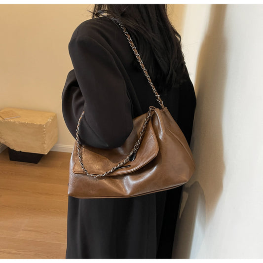 Large capacity retro versatile chain shoulder bag ED0445