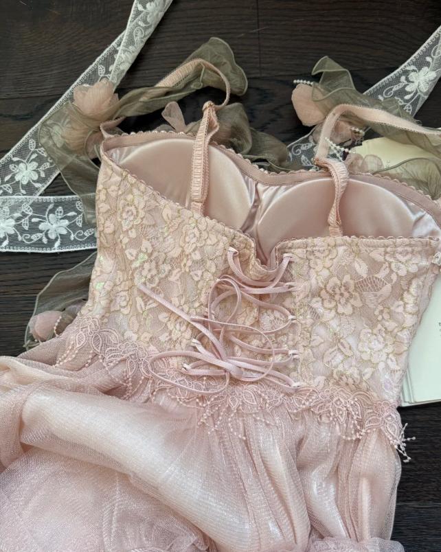 Cute Spaghetti Strap A-Line Long Prom Dresses Pink Birthday Dresses Pink Formal Dresses ED04493