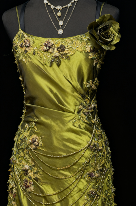 Elegant Mermaid Spaghetti Strap Dark Green Long Prom Dresses Satin Beaded Evening Gowns Dark Green Formal Dresses ED04519