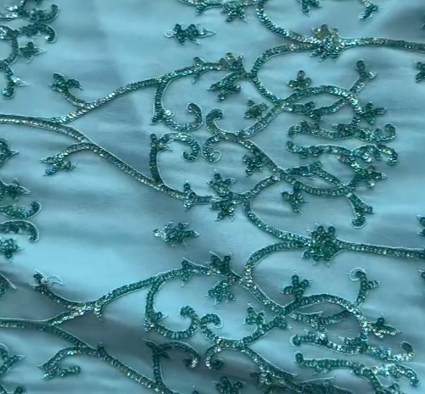 Vintage Strapless Sheath Long Prom Dresses , Chiffon Sequins Blue Formal Dresses ED04595