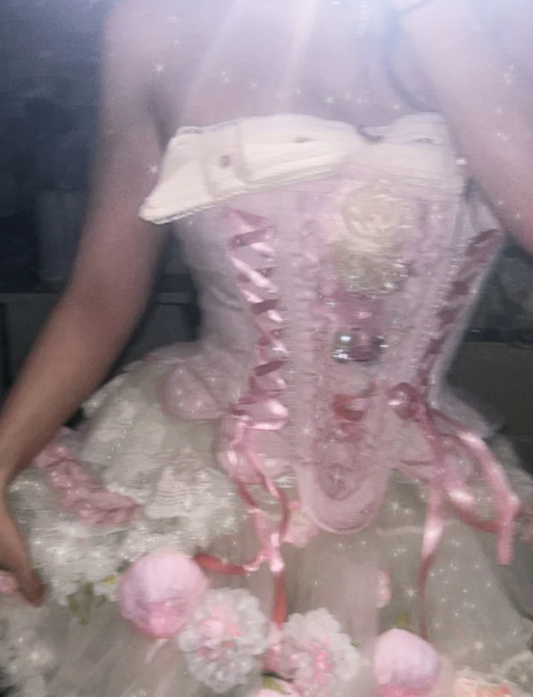 Gorgeous Strapless Ball Gown Homecoming Dresses Tulle Applique Short Prom Dresses Pink Birthday Dresses ED04619