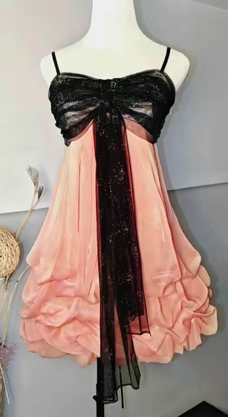 Vintage Spaghetti Strap Sheath Short Prom Dresses Satin Coral Homecomi –  EvaFashionDress