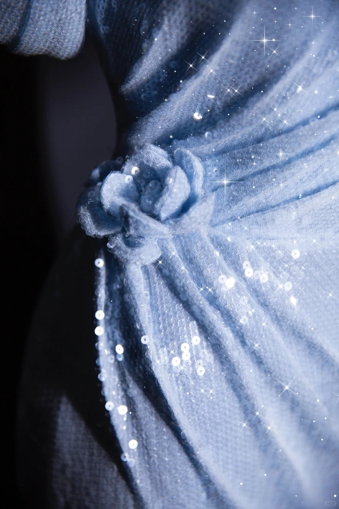 Elegant Off-the-shoulder Sheath Long Prom Dresses Sequin Sparkly Blue Formal Dresses ED04753