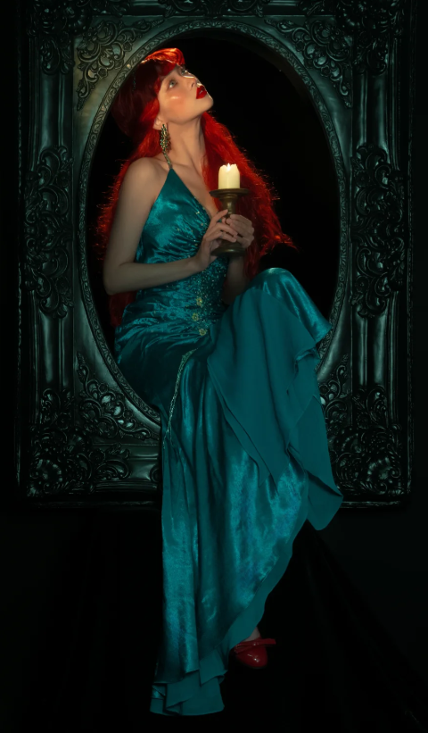 Fairy V-neck Sheath Turquoise Long Prom Dresses Beaded Satin Turquoise Evening Dresses ED04929