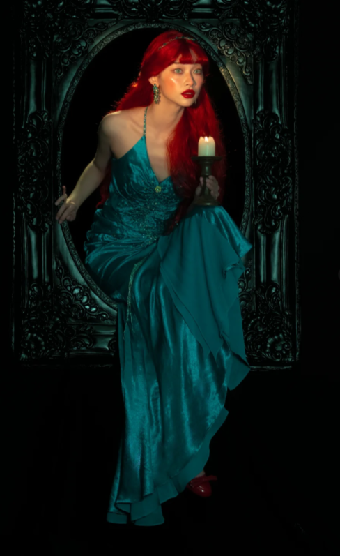 Fairy V-neck Sheath Turquoise Long Prom Dresses Beaded Satin Turquoise Evening Dresses ED04929