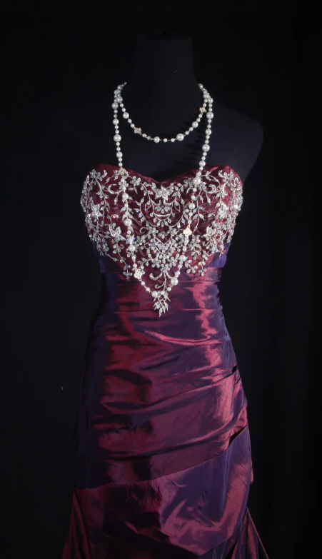 Cute Strapless Sheath Purple Long Prom Dresses Taffeta Rhinestone Applique Purple Evening Dresses Sweet 16 Dresses ED04931