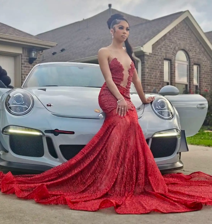 Sexy Sweetheart Mermaid Burgundy Long Prom Dresses Tulle Sequin Burgundy Evening Dresses ED04960