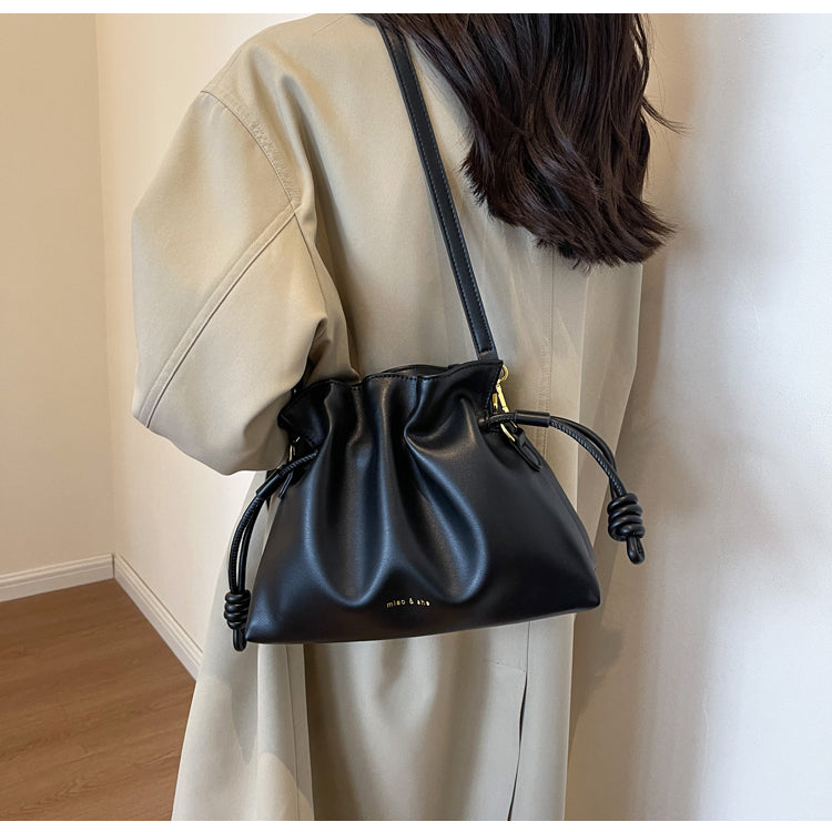 Versatile Cloud Drawstring Bucket Bag Single Shoulder Crossbody Bag ED0496