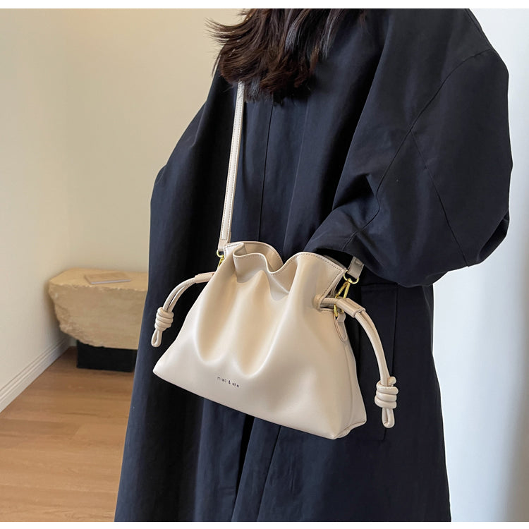Versatile Cloud Drawstring Bucket Bag Single Shoulder Crossbody Bag ED0496