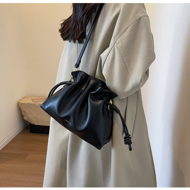 Versatile Cloud Drawstring Bucket Bag Single Shoulder Crossbody Bag ED0496