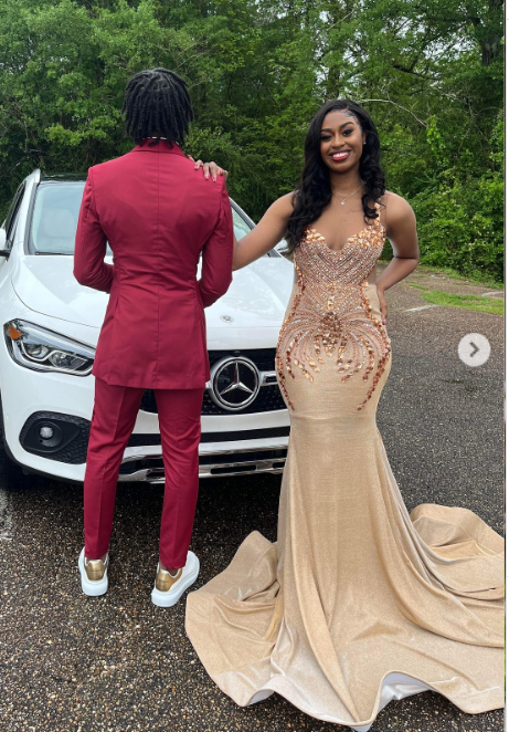 Elegant Jewel Mermaid Long Prom Dresses Satin Beaded Champagne Evening Dresses ED04973