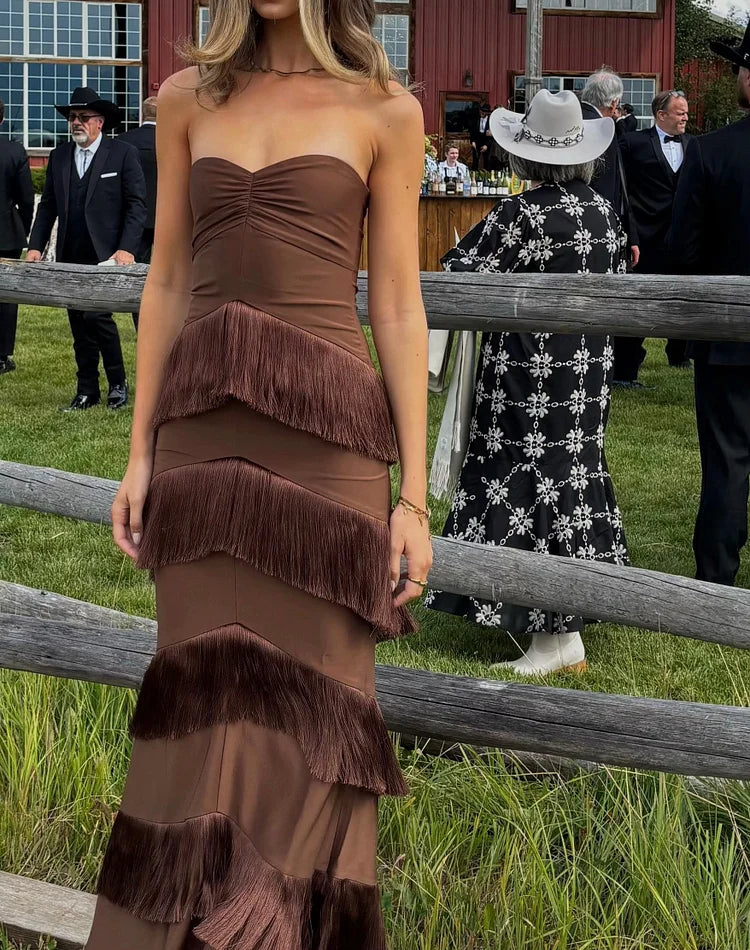 Robes d'anniversaire élégantes bleu dégradé, col en V, paillettes, mousseline, fourreau, robes de bal, robes de soirée ED04456