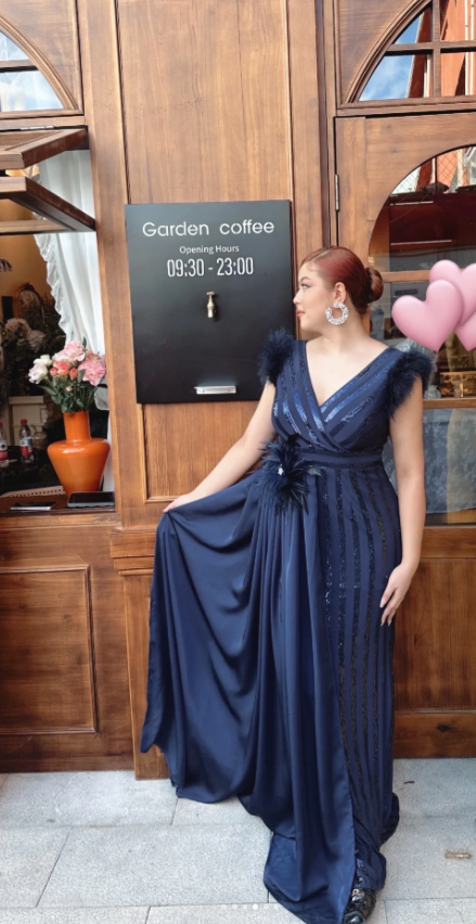 Elegant V-neck Sheath Navy Blue Mother of the Bride Dresses Satin Navy Blue Wedding Guest Dresses ED05017