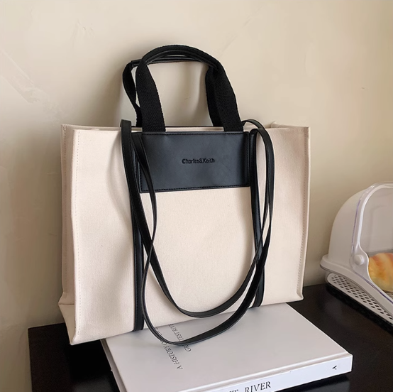Casual commuter large capacity canvas shoulder bag ED0503