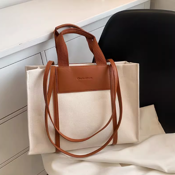 Casual commuter large capacity canvas shoulder bag ED0503