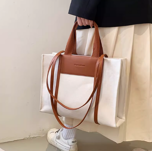 Casual commuter large capacity canvas shoulder bag ED0503