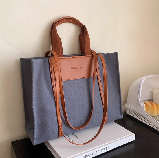 Casual commuter large capacity canvas shoulder bag ED0503