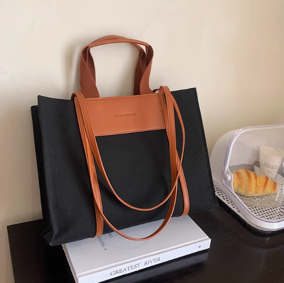 Casual commuter large capacity canvas shoulder bag ED0503