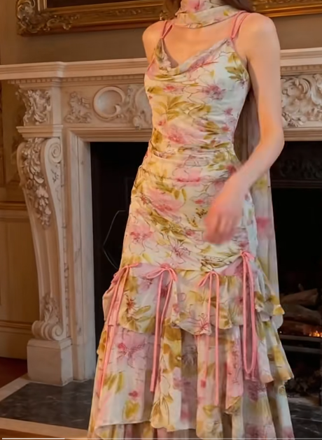 Robes d'anniversaire élégantes bleu dégradé, col en V, paillettes, mousseline, fourreau, robes de bal, robes de soirée ED04456