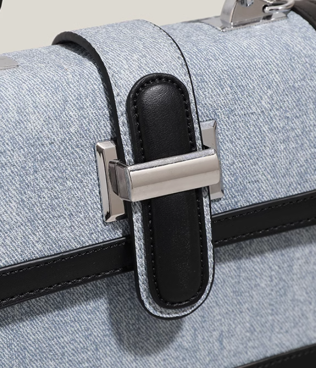 Petit sac carré polyvalent de couleur contrastée, sac à main à bandoulière simple ED0504