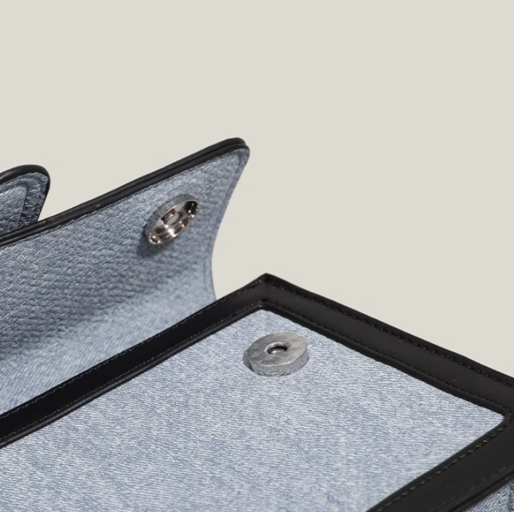 Petit sac carré polyvalent de couleur contrastée, sac à main à bandoulière simple ED0504