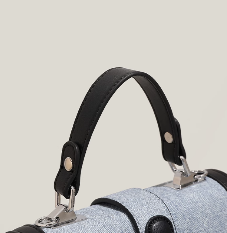 Petit sac carré polyvalent de couleur contrastée, sac à main à bandoulière simple ED0504