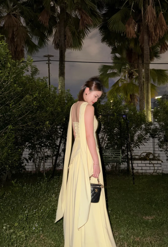 Robes d'anniversaire élégantes bleu dégradé, col en V, paillettes, mousseline, fourreau, robes de bal, robes de soirée ED04456