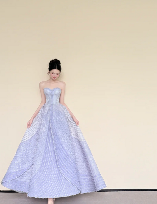 Cute Sweetheart-neck A-line Lilac Long Prom Dresses Sleeveless Lilac Birthday Dresses Sweet 16 Dress ED05127