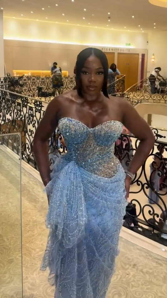 Sexy Sweetheart Neck Sheath Blue Long Prom Dresses Lace Beaded Blue Formal Dresses ED05131