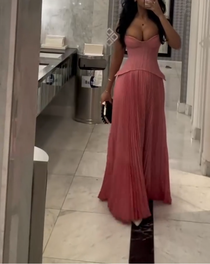 Robes d'anniversaire élégantes bleu dégradé, col en V, paillettes, mousseline, fourreau, robes de bal, robes de soirée ED04456