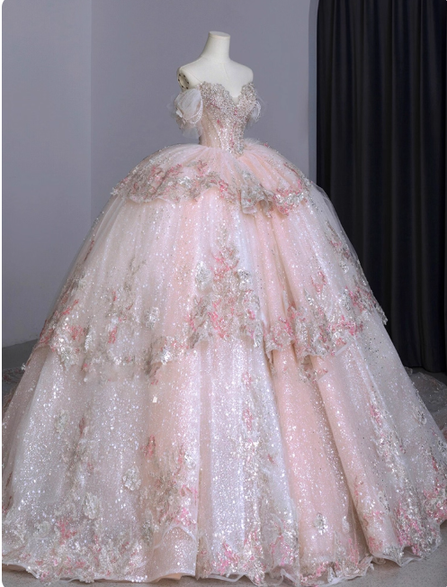 Robes d'anniversaire élégantes bleu dégradé, col en V, paillettes, mousseline, fourreau, robes de bal, robes de soirée ED04456