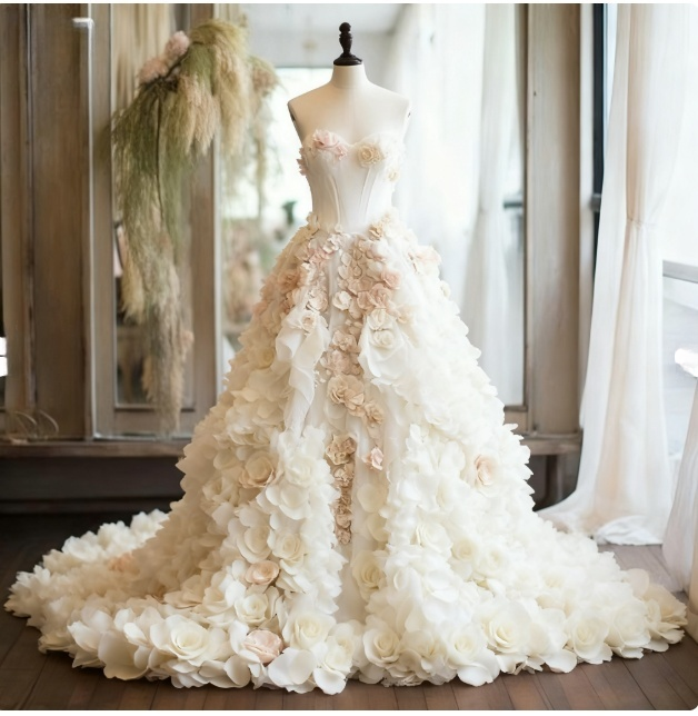 Elegant Ball Gown Sweetheart Long Wedding Dresses, Tulle Appliques White Bridal Gowns, Sleeveless Bridal Dresses ED05300