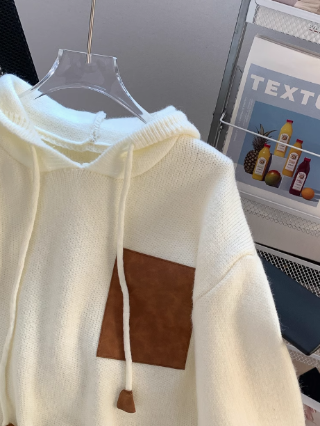 Lazy retro loose hooded sweater ED0539