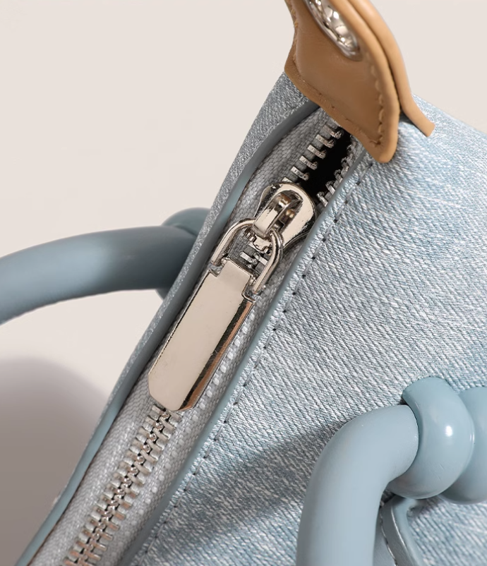 Sac à main bandoulière bleu denim ED0548