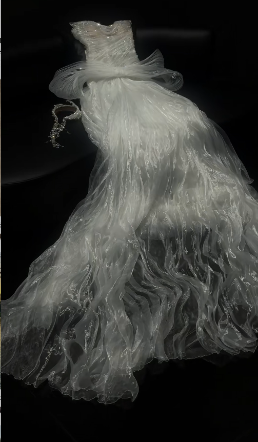 Robes d'anniversaire élégantes bleu dégradé, col en V, paillettes, mousseline, fourreau, robes de bal, robes de soirée ED04456