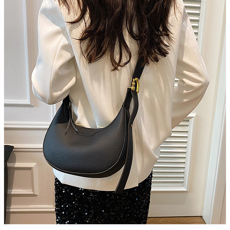 Retro all-match solid color shoulder crossbody bag dumpling bag ED0550