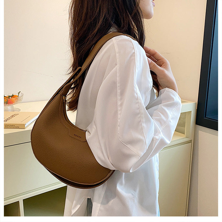 Retro all-match solid color shoulder crossbody bag dumpling bag ED0550