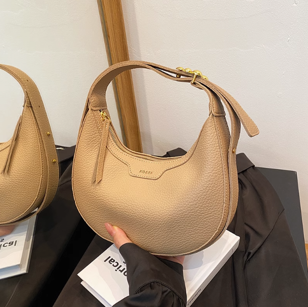 Retro all-match solid color shoulder crossbody bag dumpling bag ED0550