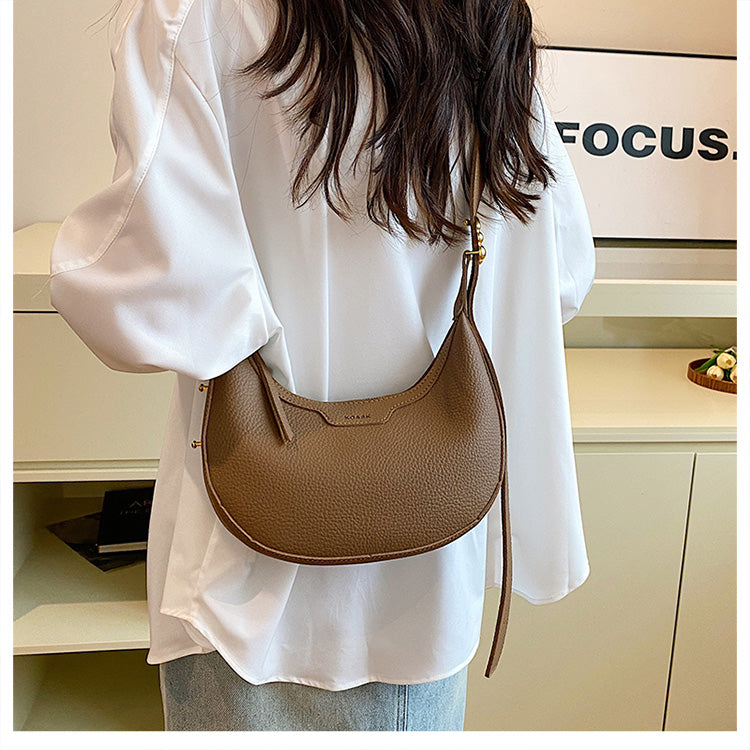 Retro all-match solid color shoulder crossbody bag dumpling bag ED0550