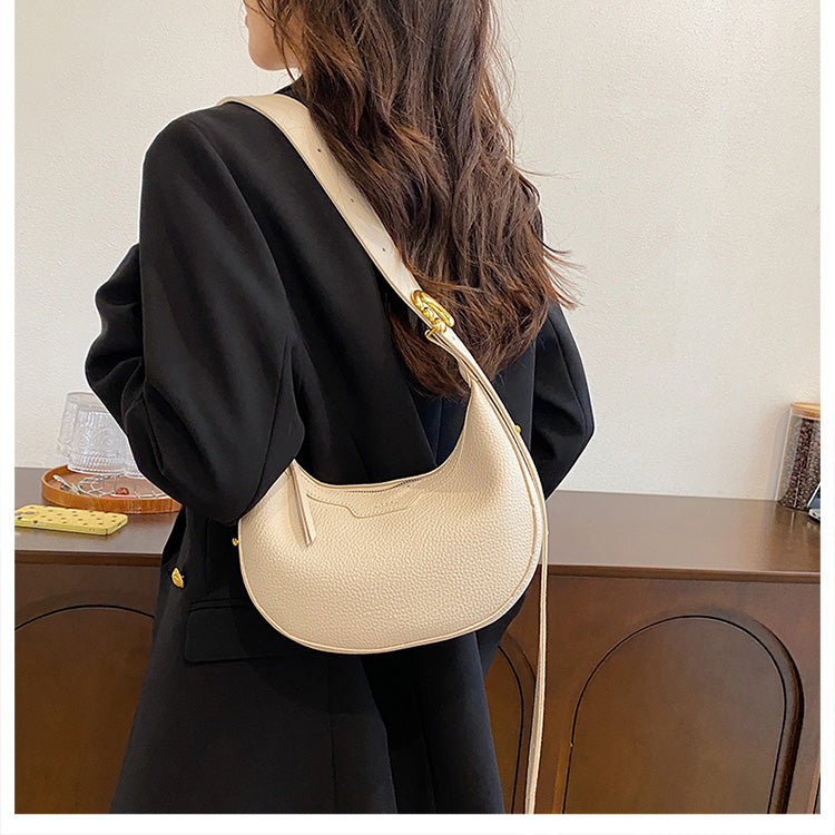 Retro all-match solid color shoulder crossbody bag dumpling bag ED0550