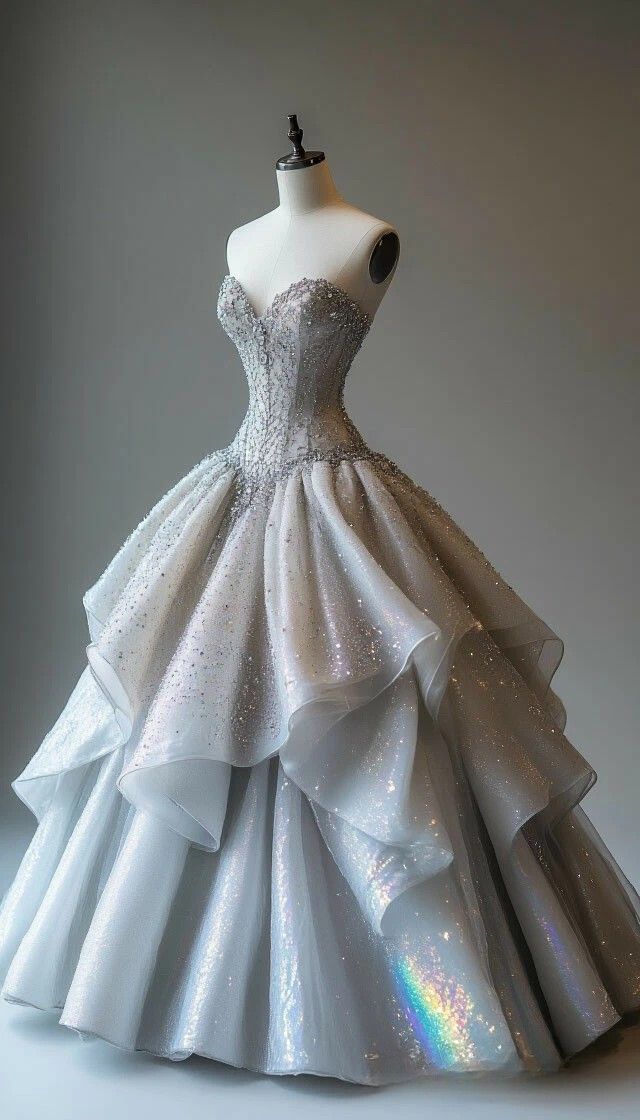 Gorgeous Sweetheart Ball Gown Long Prom Dresses Beaded Sweet 16 Dresses Glitter Quinceanera Dresses ED05512