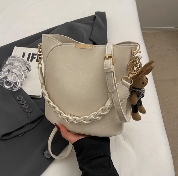 Retro versatile crossbody bag portable bucket bag ED0551